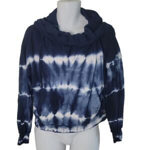 YOUNG Fabulous and Broke Boho Art Lounge Crop Tie Dye Hoodie - Women's